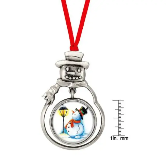 JFK Half Dollar Snowman Ornament With Colorized Snowman Coin {5}