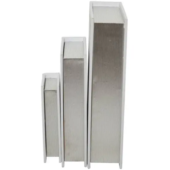 Off White Faux Leather Faux Book Box Set {6}