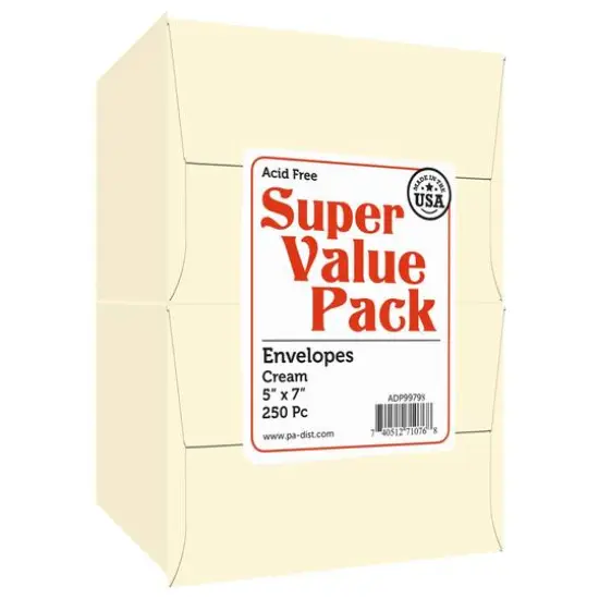 PA Paper&trade; Accents Super Value Pack Envelopes, 5" x 7" Cream {1}