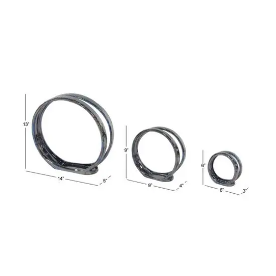 14" Silver Ceramic Glam Candlestick Holder Set {10}