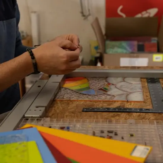 Oceanside Compatible&trade; 12" x 12" Red Opal Smooth Fusible Glass {5}