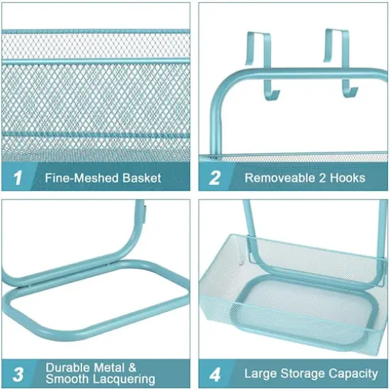 NEX&trade; 15" Over the Door Basket Organize Blue {5}