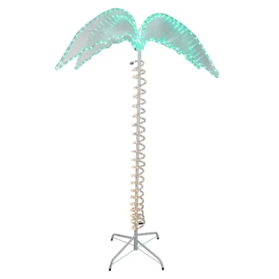 7ft. Pre-Lit Tropical Palm Tree Outdoor Decoration with Rope Lights {1}