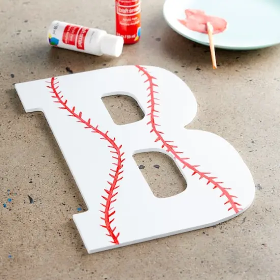13" White MDF Uppercase Letter by Make Market&reg; B {3}