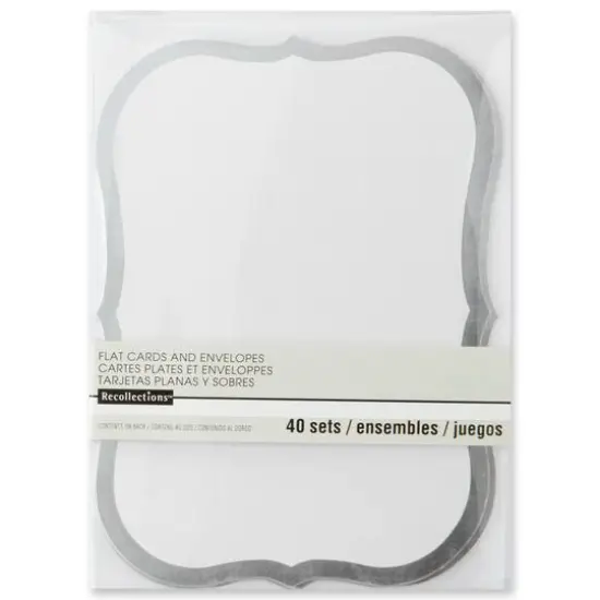 Silver Foil Flat Cards & Envelopes by Recollections&trade;, 5" x 7" {7}