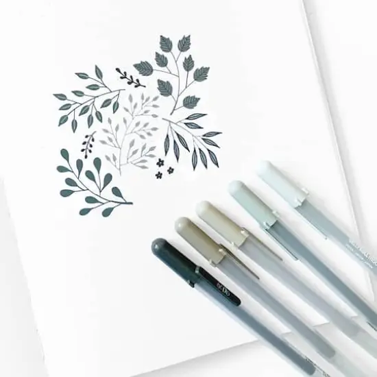 Gelly Roll&reg; Moonlight&reg; 06 Fine Point Gel Pen 5 Color Set, Grays {4}