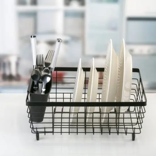 Kitchen Details Black Flat Wire Dish Rack {3}