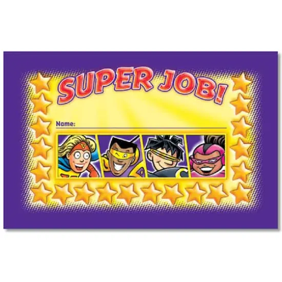 North Star Teacher Resource Super Job Incentive Punch Cards, 6 Packs of 36 {1}
