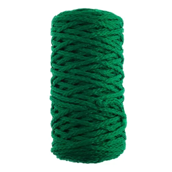 John Bead 4mm Braided Macram&eacute; Cord, 70yd. Kelly Green {1}