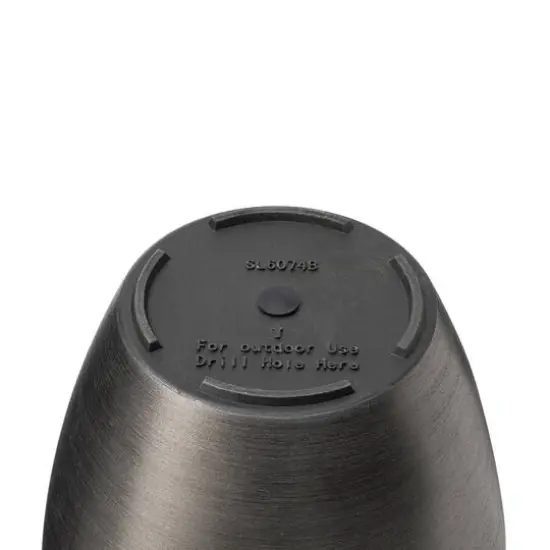 Glitzhome&reg; 16.75" Eco-Friendly Faux Brushed Steel Texture Planters, 2ct. {7}