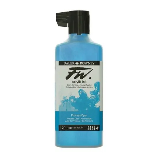 Daler-Rowney&reg; FW Acrylic Artists Ink, 6oz. 120 Process Cyan {1}
