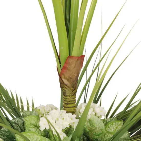 5ft. Artificial Tarovine Tree in White Decorative Pot {7}
