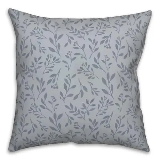 Delicate Floral Throw Pillow Blue {1}
