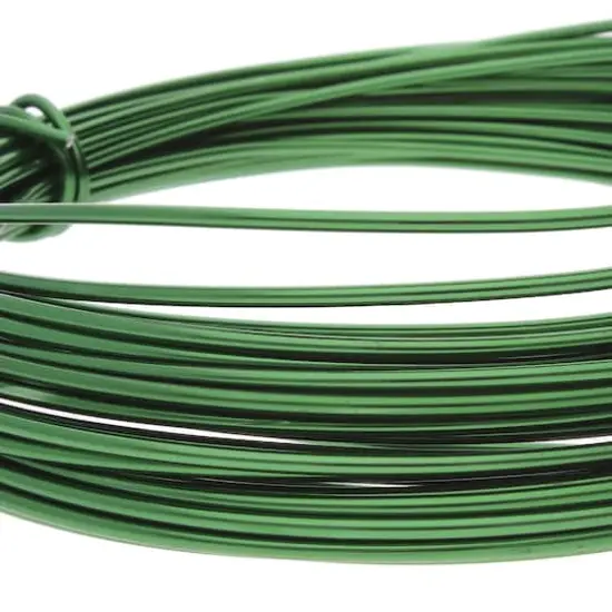 The Beadsmith&reg; 12 Gauge Colored Aluminum Wire Kelly Green {6}