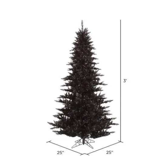3ft. Unlit Black Fir Artificial Christmas Tree {3}