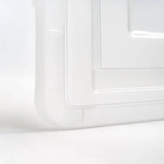 IRIS Gray & Clear 35qt. Snap Tight Plastic File Organizer Box With Lid {6}