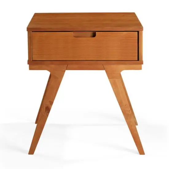 Walker Edison 20" 1-Drawer Modern Side Table Caramel {4}