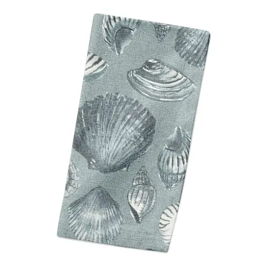 Multi Shell Cotton Twill Napkin Blue/Blue {3}