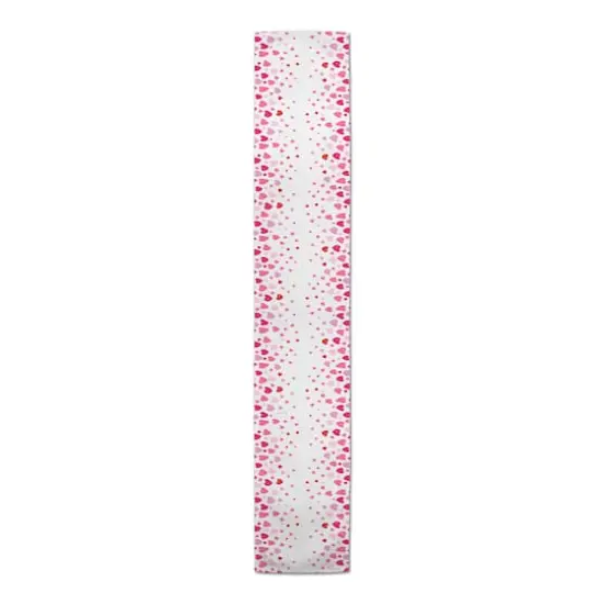 Pink & Red Dainty Heart Border Twill Table Runner {5}