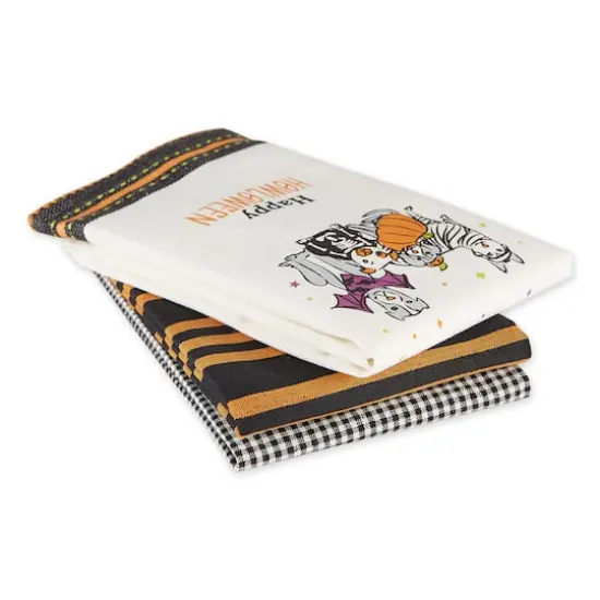 DII&reg; Happy Howl-Oween Dishtowel Set {4}