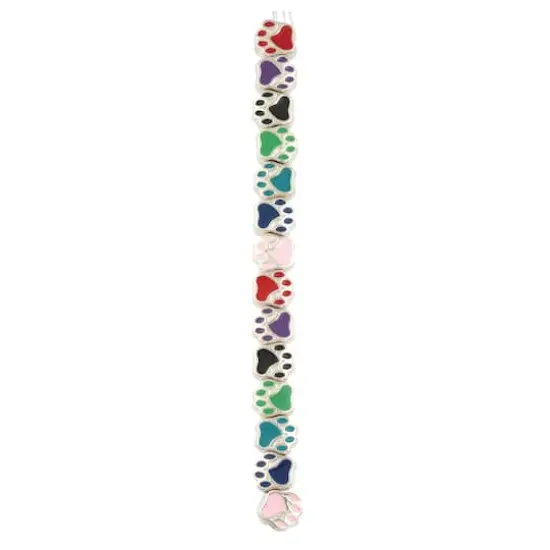 Multicolor Enamel Metal Paw Beads, 10mm by Bead Landing&trade; {4}