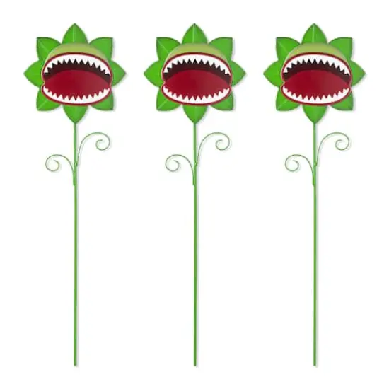 Glitzhome&reg; 24"H Halloween Metal Chomper Yard Stake Set {1}