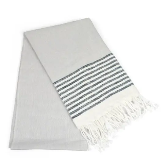 DII&reg; Navy Stitched Stripe Fouta Towel {1}