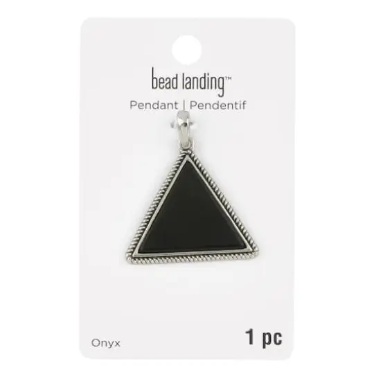 Black Metal Triangle Pendant by Bead Landing&trade; {4}
