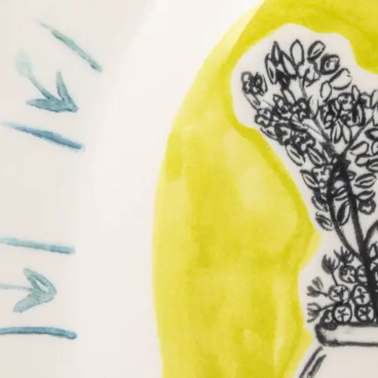 Hello Honey&reg; 8" Flower Styles Stoneware Platter Set {7}