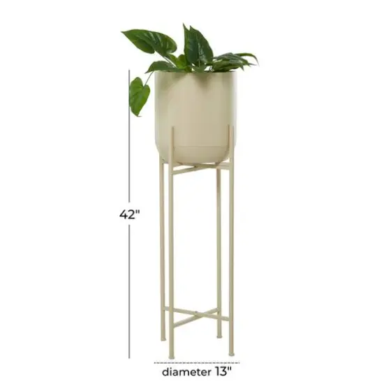 White Modern Planter, 13" x 13" x 42" {8}