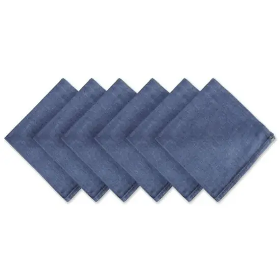 DII&reg; Embroidered Denim Cloth Dinner Napkins, 6ct. {1}