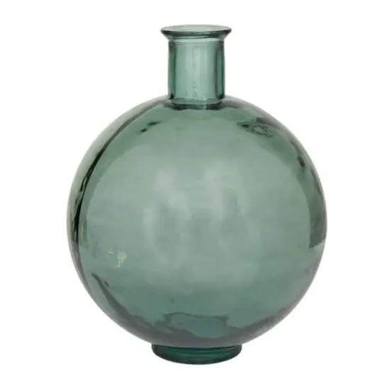 Green Recycled Glass Handmade Spanish Vase 13" x 13" x 17" {1}