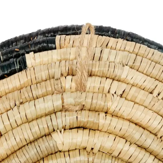 Set of 3 Black Wood Boho Style Wall Decor 20", 18", 16" {7}