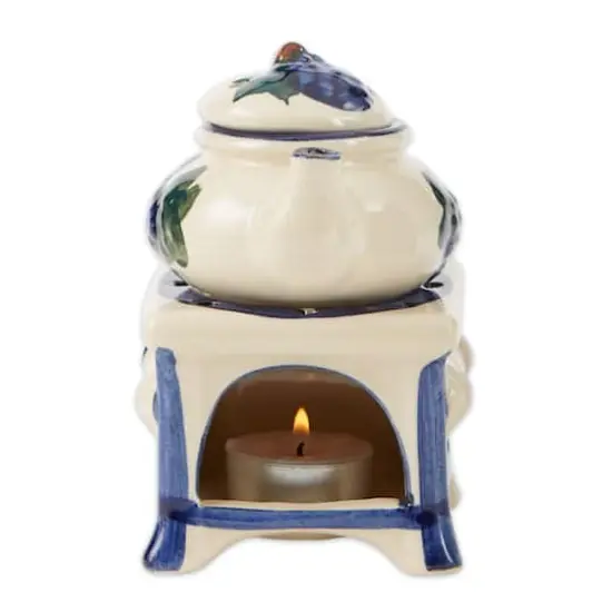 Porcelain Teapot Stovetop Candle Oil Warmer 3.87" x 3.12" x 5.37" {4}