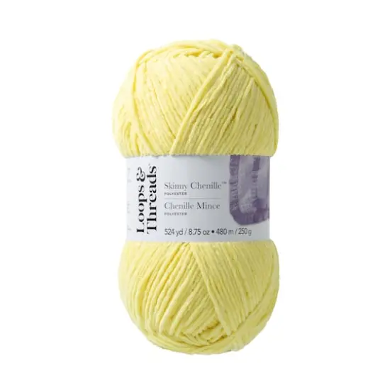 Skinny Chenille&trade; Yarn by Loops & Threads&reg; Duckling {1}