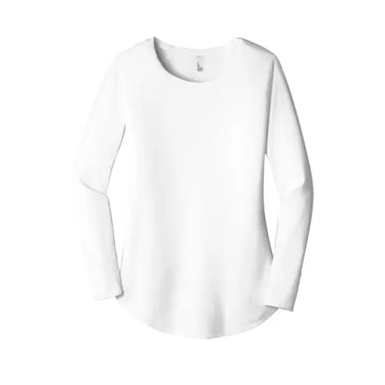 District&reg; Perfect Tri&reg; Women's Long Sleeve Tunic T-Shirt White {1}