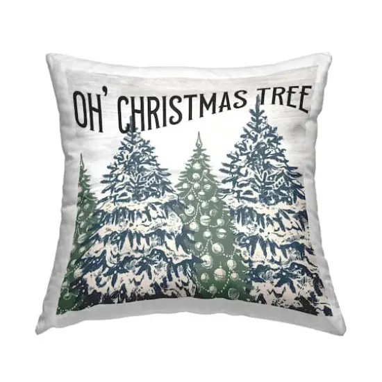 Stupell Industries Oh Christmas Tree Holiday Ornament Throw Pillow {1}