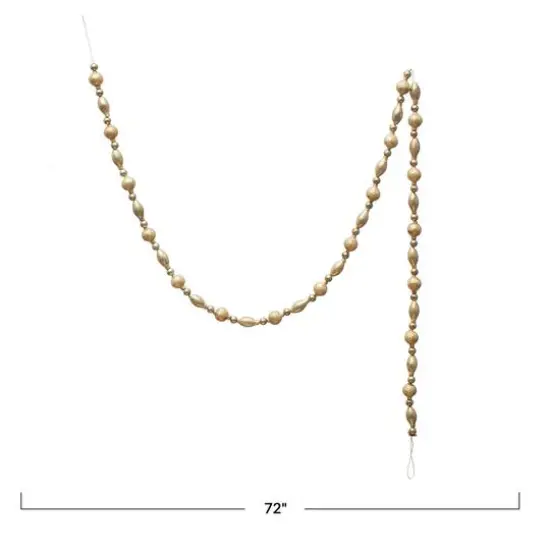 Hello Honey&reg; 6ft. Glass Garland in Box Antique Pewter and Gold {5}