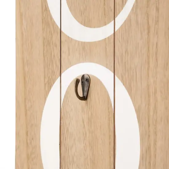 Glitzhome® 5ft. Brown Welcome Wood Porch Sign with 4 Changeable Wreaths {6}