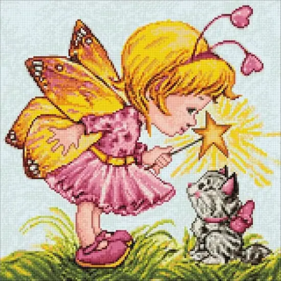 Crafting Spark Fairy with Kitten Diamond Painting Kit {1}