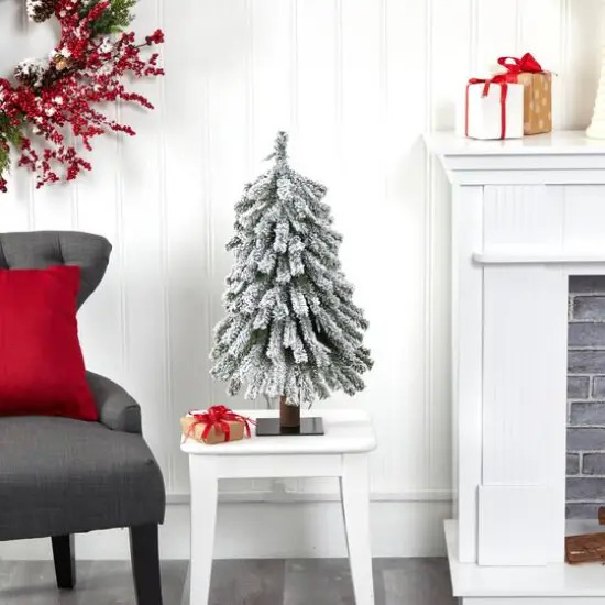 2ft. Pre-Lit Grand Alpine Artificial Christmas Tree, Clear LED Lights {6}