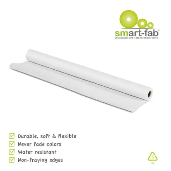 Smart-Fab&reg; 24" x 18" Art & Decoration Fabric Roll, 3ct. White {6}
