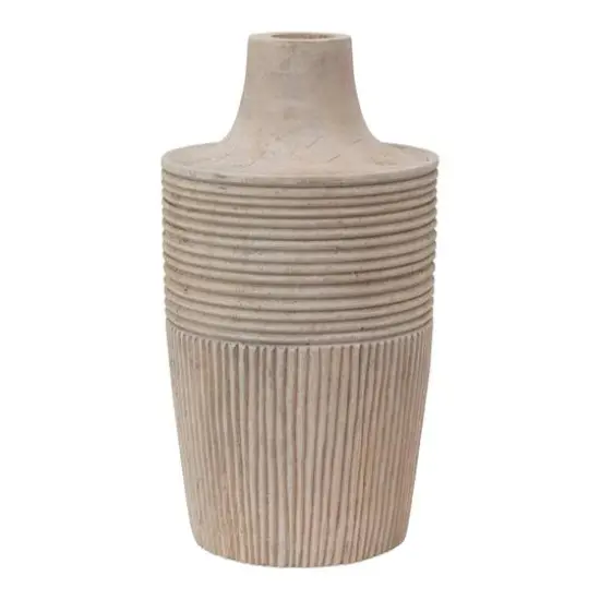 Hello Honey&reg; Decorative Hand-Carved Mango Wood Vase {2}