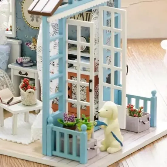 Wizardi Miniature Roombox Summer Terrace Dollhouse Kit {5}