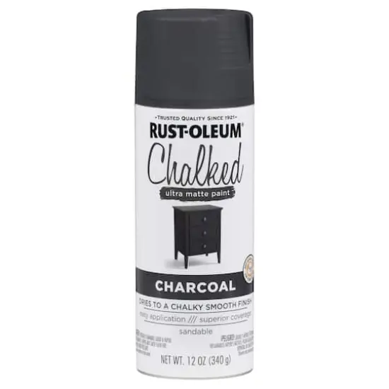 Rust-Oleum&reg; Chalked 12oz. Ultra Matte Spray Paint Charcoal {1}