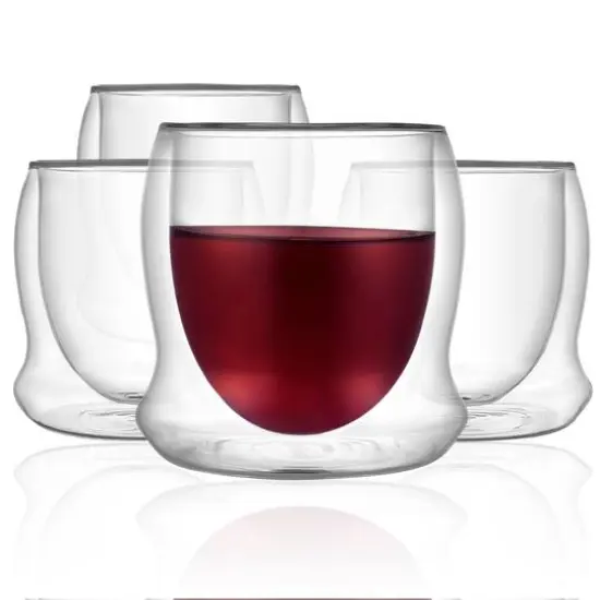 JoyJolt&reg; Cosmo Double Walled Stemless Wine Glasses, 4ct. {1}