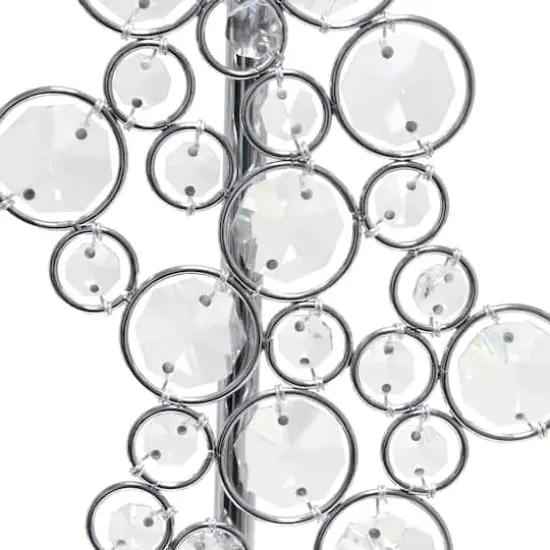 Lalia Home 26" Crystal Glitz and Chrome Table Lamp with White Shade {8}
