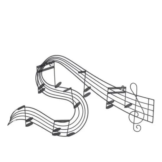 Black Metal Traditional Wall Decor, 33" x 19" {6}