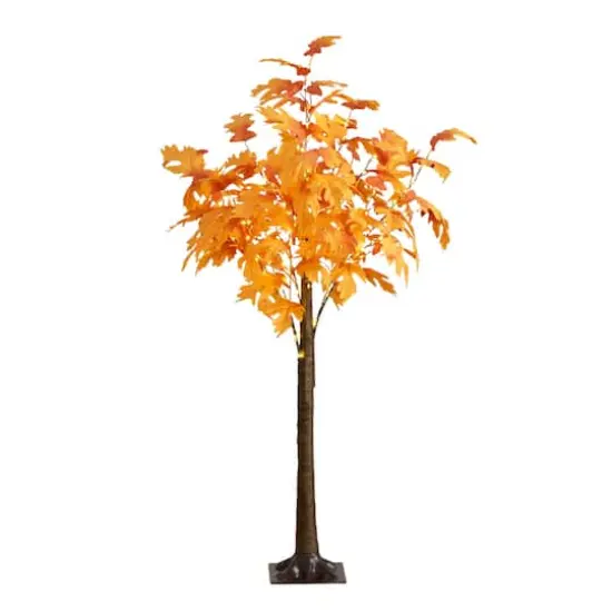 5ft. Pre-Lit Autumn Maple Artificial Fall Tree with 240 Warm White LED Lights {1}