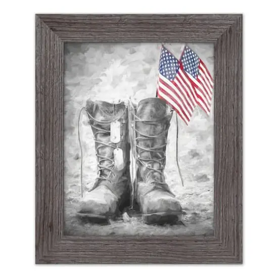 Military Boots Western Gray Framed Print {1}